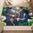 3D Optical Illusion Cat Round Hole Door Mat Daily Home Absorbent Anti-slip Carpet Living Room Bedroom Bathroom Doorway Decor Rug