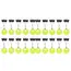 60/120PCS 10/20 Group Set Rubber Silicon Space Bean Sea Carp Fly Fishing Black Rubber Oval Stopper Fishing Float Fishing Bobber