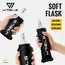 WRELS Soft Flask TPU Ultralight Collapsible BPA Free Leakproof Squeeze Running Hydration Vest Marathon Hiking Foldable Bottle
