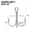 20pcs High Carbon Treble Hooks - Super Sharp, Solid Size 1#-14# Triple Barbed Steel Fishing Lure - Jigging Fishing Hook