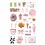 5pcs Cartoon Transparent Flash Film Sticker Glitter Stars Cute Bear Four-Leaf Clover Sticker Kawaii  Phone Decorative Stickers