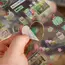 5pcs Cartoon Transparent Flash Film Sticker Glitter Stars Cute Bear Four-Leaf Clover Sticker Kawaii  Phone Decorative Stickers