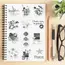 50PCS Silver Lucky Aesthetic Creative Graffiti Stickers DIY Manual Scrapbook Notebook Tablet Stickers