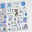 5pcs Cartoon Transparent Flash Film Sticker Glitter Stars Cute Bear Four-Leaf Clover Sticker Kawaii  Phone Decorative Stickers