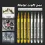 4/6pcs Waterproof Permanent Metallic Brush Paint Marker Pens DIY Resin Mold Gold Silver Drawing Supplies Craft Markers Pen