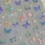1/5sheets Fashion Butterfly Wing Streamer Laser Stickers Advanced Embossed Nail Art Stickers Colorful Butterfly Fairy Stickers