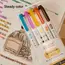 5 Colors/box Double Headed Highlighter Pen Set Fluorescent Drawing Markers Highlighters Pens Art Japanese Cute Pastel Stationery
