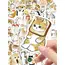 64pcs cat stickers cute cartoon orange cat decoration luggage phone case laptop skateboard guitar DIY waterproof stickers