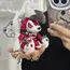 Mega Stone Key Chain Anime Peripheral Creativity Exquisite Fashion Black Leather Rope Buckle Key Chain Trend