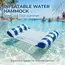 Striped Inflatable Water Hammock Float, Multi-Purpose Mesh Pool Lounger, Foldable Floating Bed, Beach and Summer Water Party Use