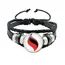 Mega Stone Key Chain Anime Peripheral Creativity Exquisite Fashion Black Leather Rope Buckle Key Chain Trend