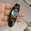 Mega Stone Key Chain Anime Peripheral Creativity Exquisite Fashion Black Leather Rope Buckle Key Chain Trend