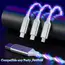 Glowing LED Light USB 3 IN 1 cable Phone Fast Charging Charger Luminous Type C Cable For Xiaomi iPhone Phone Accessories