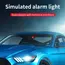 2PCS Solar Powered Car Fake Security Light Blue/Red Simulated Wireless Warning Lights Anti-Theft Alarm Flashing Signal Lamp