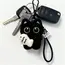 2Pcs Cool Plush Black Cat Doll Toy Keychain Bag Pendant Charms Car Keyring Accessories for Women Couples Kawaii Gift