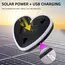 Universal Solar Atmosphere Light Heart-shaped Dynamic Gradient LED Fit Car Interior Ambient Light Decoration Accessory RGB