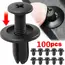 5/100pcs 8mm Plastic Rivets Fasteners Screw Car Bumper Fender Black Rivet Car Fastener Clips for Toyota Focus Kia Nissan Yamaha