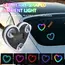 Universal Solar Atmosphere Light Heart-shaped Dynamic Gradient LED Fit Car Interior Ambient Light Decoration Accessory RGB