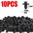 8mm Black Bumper Clips Car Push Rivets Retainer Kit Inner Fender Liner & Splash Shield Universal Plastic Fasteners Replacement