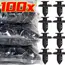 8mm Black Bumper Clips Car Push Rivets Retainer Kit Inner Fender Liner & Splash Shield Universal Plastic Fasteners Replacement