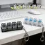 4Keys Illuminated Mechanical Keyboard Keychain Finger Button Anti Stress Keycap for Office Home Adults Kid,Decompression Clicker