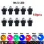 10pcs T5 PC74 B8.5 Led W3W Car Interior Light Dashboard Warming Indicator COB Chip Canbus Auto Instrument Light Wedge Gauge Bulb