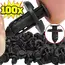 8mm Black Bumper Clips Car Push Rivets Retainer Kit Inner Fender Liner & Splash Shield Universal Plastic Fasteners Replacement