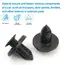 8mm Black Bumper Clips Car Push Rivets Retainer Kit Inner Fender Liner & Splash Shield Universal Plastic Fasteners Replacement
