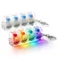 4Keys Illuminated Mechanical Keyboard Keychain Finger Button Anti Stress Keycap for Office Home Adults Kid,Decompression Clicker
