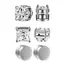 1/3 Pair Crystal Strong Magnetic Ear Stud Clip Earrings for Men and Women Punk Round Zircon Magnet Earrings Non Piercing Jewelry
