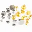 50-100pcs/lot Gold Stainless Steel Earring Studs Blank Post Base Pins With Earring Plug Findings Ear Back For DIY Jewelry Making