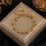 DIEYURO 316L Stainless Steel Gold Silver Color Twist Knot Necklace Bracelets For Womens Girl New Fashion Non-fading Jewelry Set