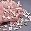 50pcs/Lot Girl Pink Drip Oil Accessories Random Mixed Style Charm Animal Heart Flower Moon Pendant DIY Jewelry Making Supplies