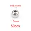 20-100pcs 3 4 5 6 8mm Stainless Steel Spacer Beads Round Ball Charm Loose Seed Beads for DIY Bracelets Jewelry Making Supplies