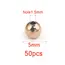 20-100pcs 3 4 5 6 8mm Stainless Steel Spacer Beads Round Ball Charm Loose Seed Beads for DIY Bracelets Jewelry Making Supplies