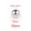 20-100pcs 3 4 5 6 8mm Stainless Steel Spacer Beads Round Ball Charm Loose Seed Beads for DIY Bracelets Jewelry Making Supplies