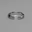 Mobius Wave Ring Silver Color Alloy Open Ring For Women Simple Retro Men Jewelry Trend Accessories