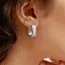Huitan Korean Fashion Paved CZ Hoop Earrings for Women Metal Silver Color/Gold Color Simple Versatile Earrings Hot Jewelry