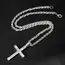 Hip Hop Iced Out Cross Pendant Necklace Strap 4mm Zircon Tennis Chain Men Women Sparkling Necklace Punk Jewelry Fashion Gift