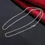 925 Sterling Silver 40-75CM LONG 2mm Width Side Chain Necklace For Women Man Fashion Wedding Charm Jewelry