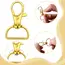 15 Pack Swivel Clasp D Ring and Slider Clasp Set Lanyard Snap Hook Keychain Clip Hook D Keychain Ring Lobster Claw Clasp
