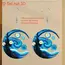 1 pair of Van Gogh starry sky pattern acrylic earrings, moon black cat unique ladies earrings, very suitable for daily party wea