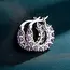 Huitan Full Paved Crystal CZ Hoop Earrings for Women Dazzling Accessories Wedding Party Delicate Birthday Gift Statement Jewelry