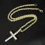 Hip Hop Iced Out Cross Pendant Necklace Strap 4mm Zircon Tennis Chain Men Women Sparkling Necklace Punk Jewelry Fashion Gift