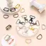 15 Pack Swivel Clasp D Ring and Slider Clasp Set Lanyard Snap Hook Keychain Clip Hook D Keychain Ring Lobster Claw Clasp