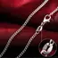 925 Sterling Silver 40-75CM LONG 2mm Width Side Chain Necklace For Women Man Fashion Wedding Charm Jewelry