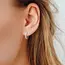 Huitan Full Paved Crystal CZ Hoop Earrings for Women Dazzling Accessories Wedding Party Delicate Birthday Gift Statement Jewelry