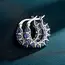 Huitan Full Paved Crystal CZ Hoop Earrings for Women Dazzling Accessories Wedding Party Delicate Birthday Gift Statement Jewelry