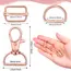 15 Pack Swivel Clasp D Ring and Slider Clasp Set Lanyard Snap Hook Keychain Clip Hook D Keychain Ring Lobster Claw Clasp