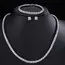 ZAKOL Gorgeous Buling AAA Clear Round Cubic Zirconia Wedding Bridal Necklace Earrings Party Jewelry Set for Women